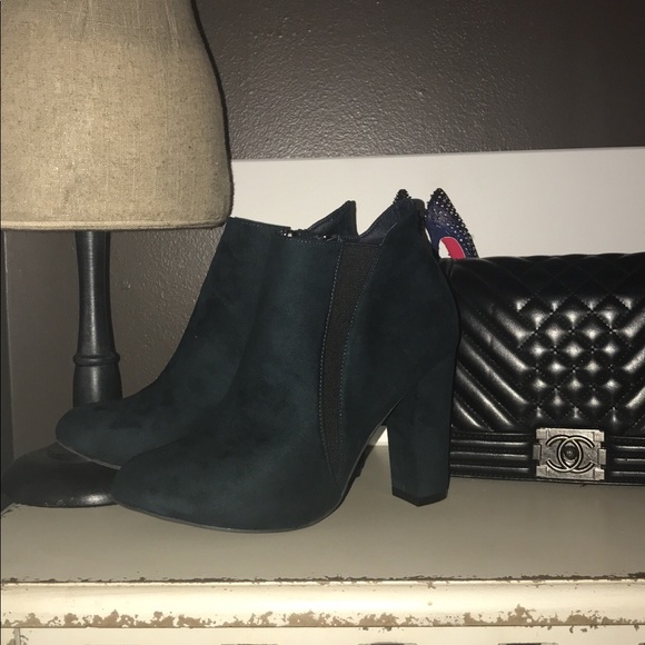 NWT Andres Machado Petrol Suede Boots Sz 10 - Picture 4 of 8